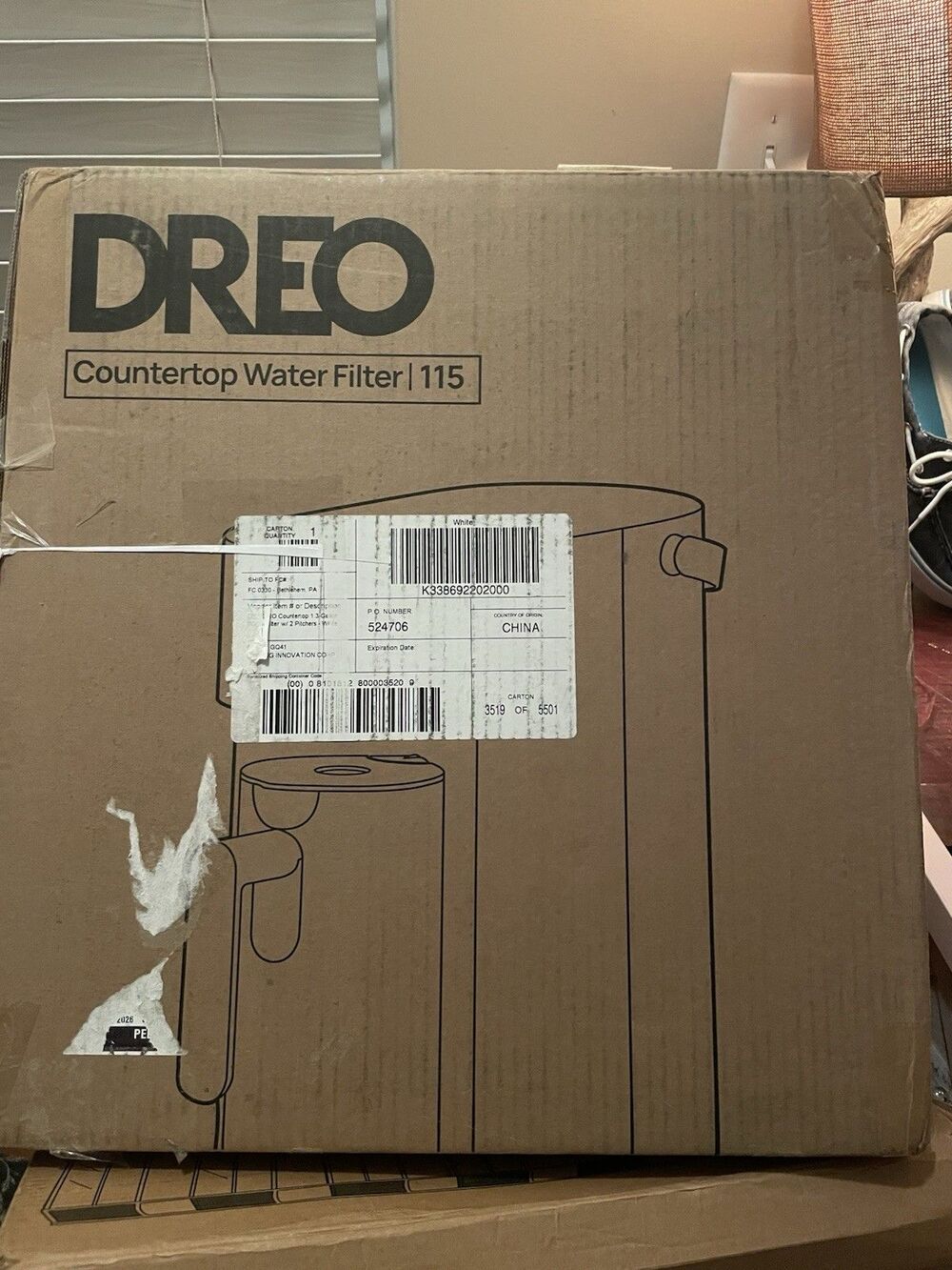Dreo NWT Reverse Osmosis Water Filter Countertop 7 Stage Filtration